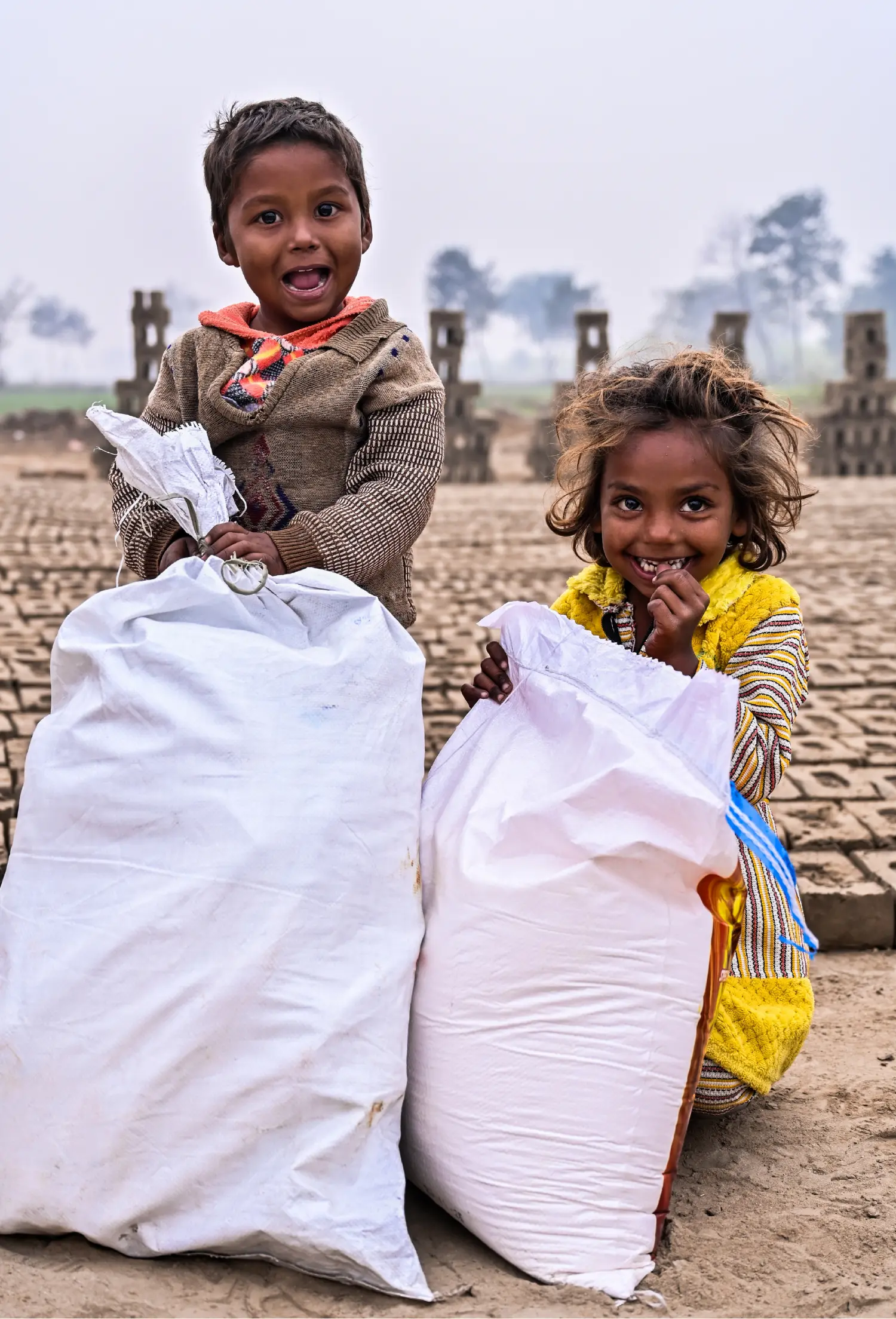 Children Holding Their Packages