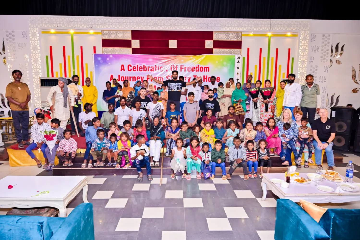 Freed families together