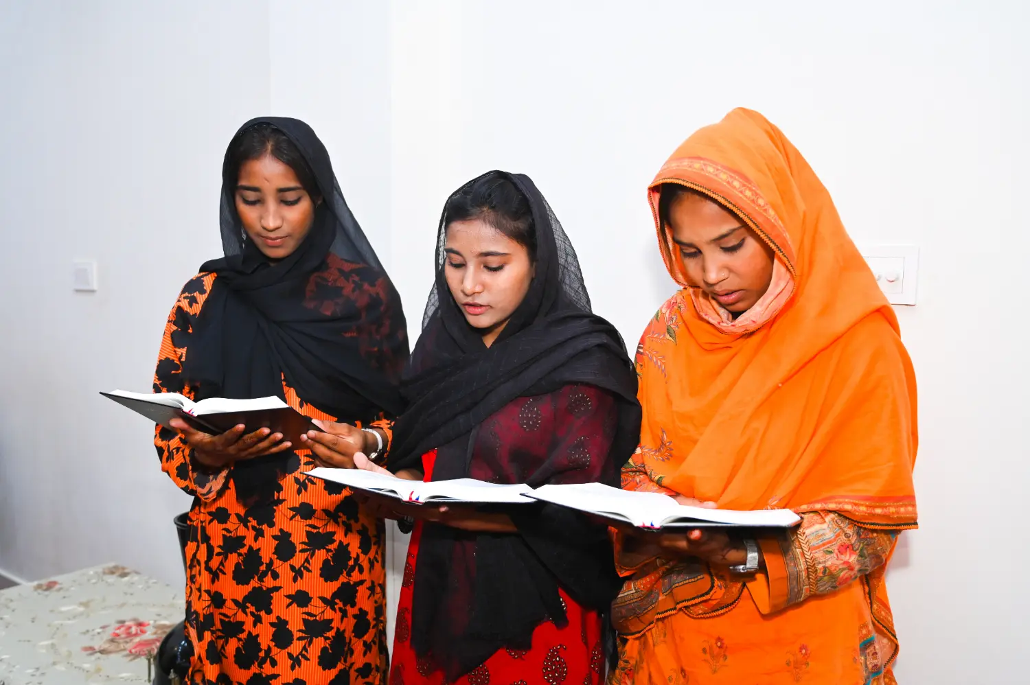Girls Reading Together