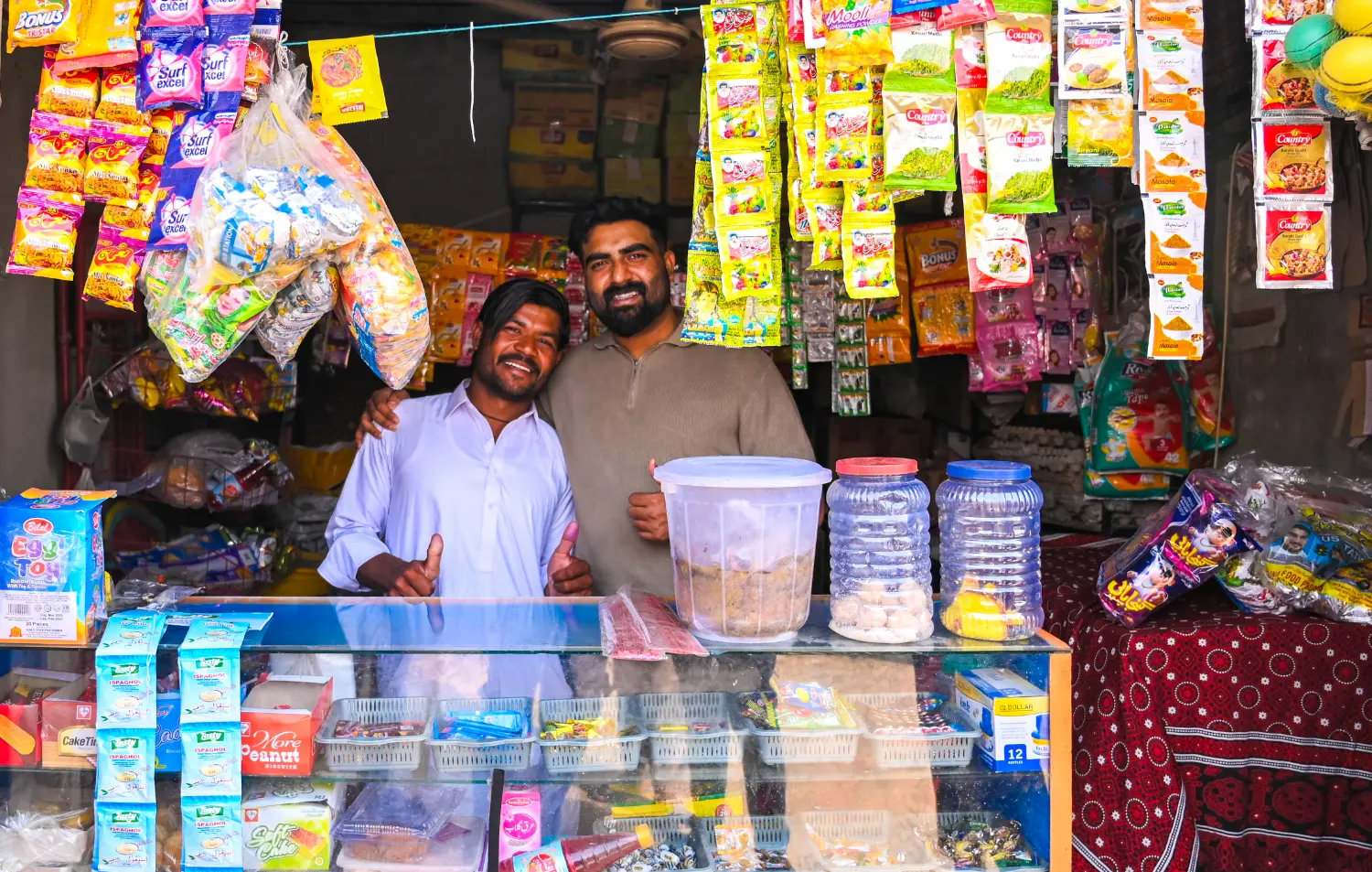 A grocery shop provided to a family after being set free
