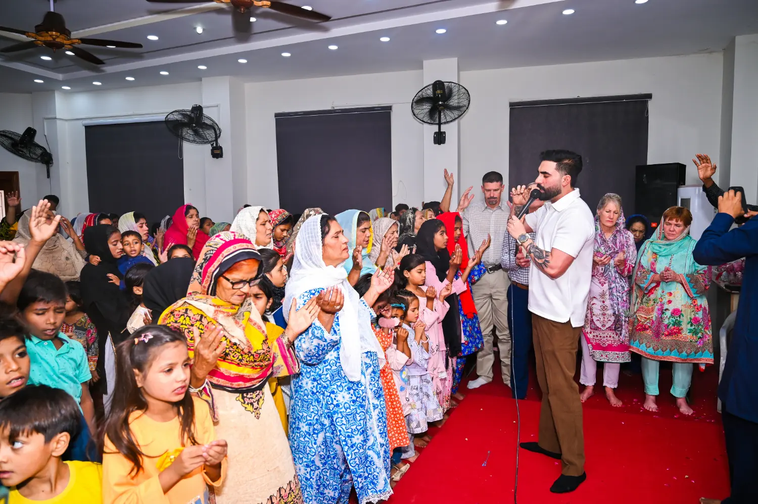 Preaching the Word inside the New Hope Church building