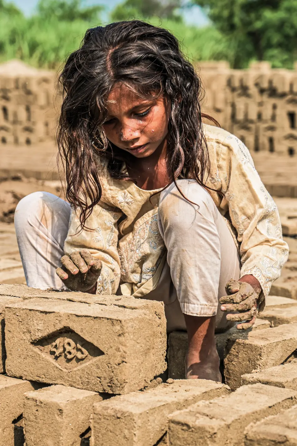 Child enslaved in brick kiln before rescue